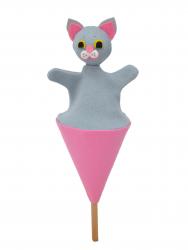 Cat grey 20 cm, pop-up puppet