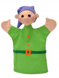 Dwarf 26 cm green, hand puppet