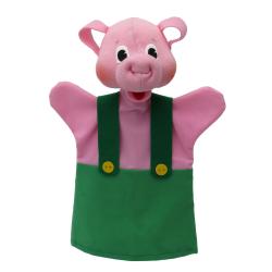 Pig 26 cm green, hand puppet