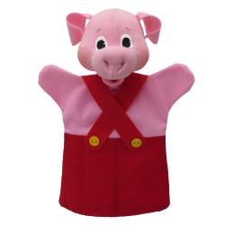 Pig 26 cm red, hand puppet