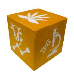 Cube Mendel 35x35 cm, yellow