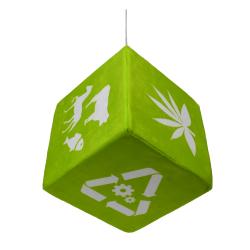 Cube Mendel 20x20 cm, green