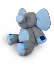 Elefant Valda 90 cm, grau-blau