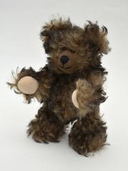 Mohair bear 20cm, brown-black