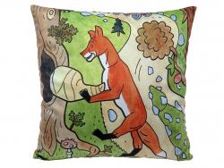 Pillow 30 x 30 cm, Fox and ham